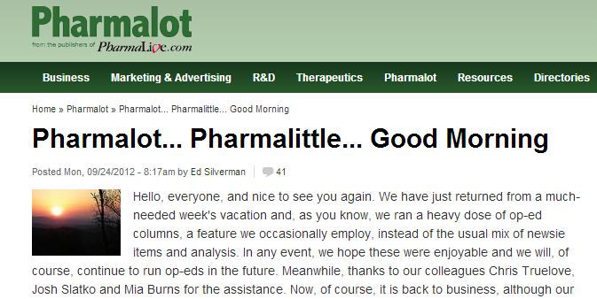 Best Pharma Blogs of 2013